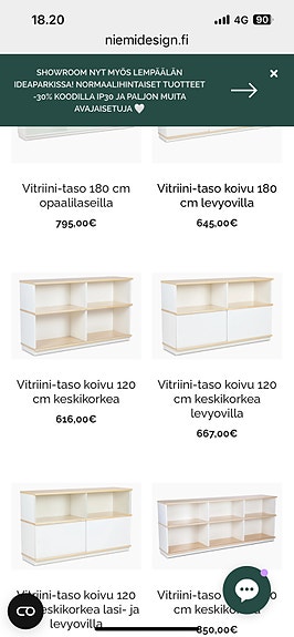 Ahti Taskisen Vitriini-kirjahyllyn osia