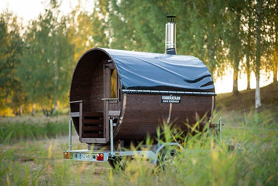 Vuokrataan Saunakärry/Tynnyrisauna