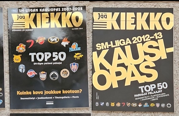 Jääkiekkolehdet: SM-liigan kausioppaat 2007-2008 ja 2012-2013