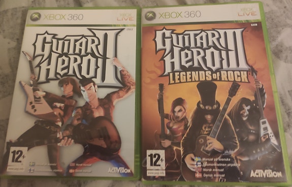 Xbox 360 Guitar hero pelejä