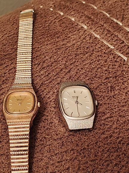 Vintage Seiko rannekello, 2 kpl.