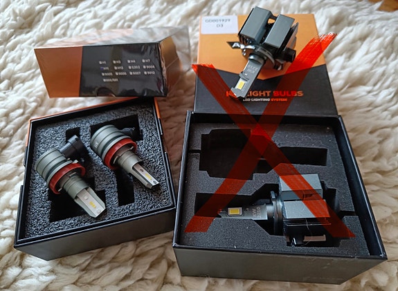 Auxbeam H11 -led polttimot (kaksi sarja)