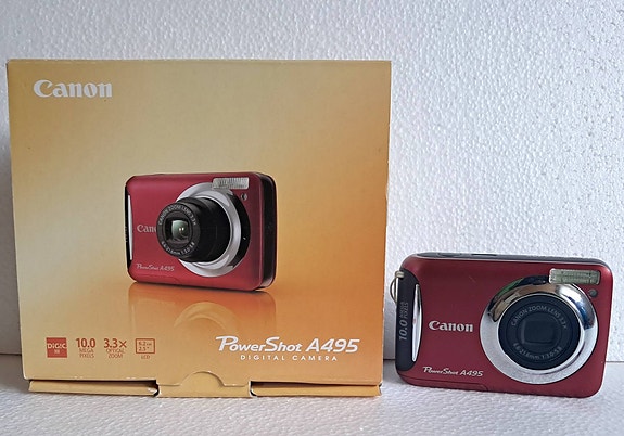 Canon PowerShot A495 digikamera punainen