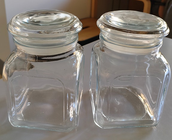 Riihimäen Lasi kirkas Kantti purkki x 2
