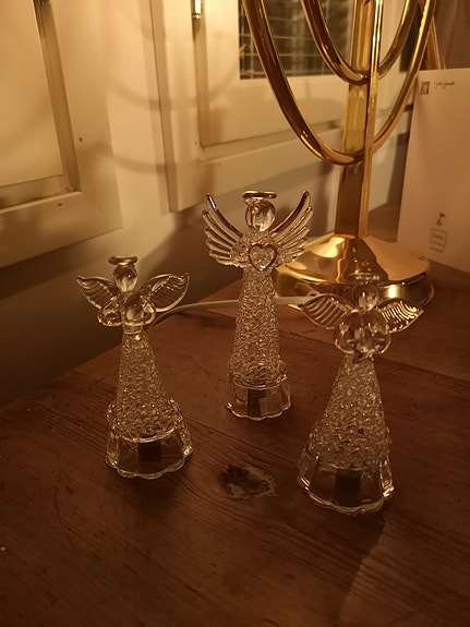 Vintage christmas enkelit/paristo käyt.