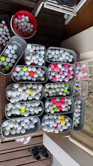 Käytetyt golfpallot