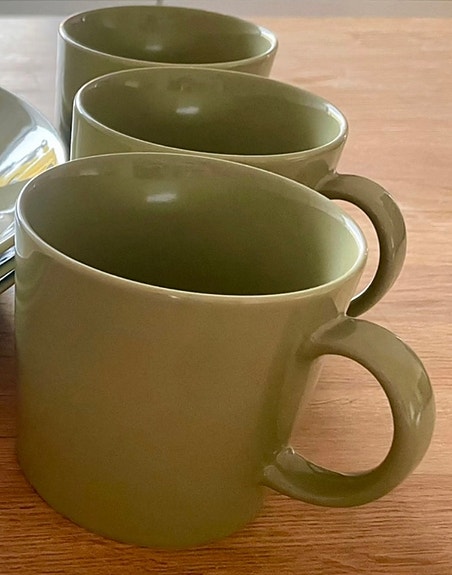 Oliivinvihreä Teema muki x2