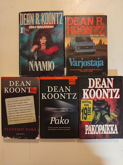 Dean Koontz viiden kirjan setti, Imatra/Vantaa/posti