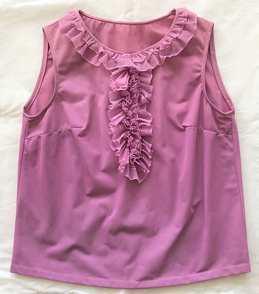 VINTAGE 60-luvun liila hihaton pusero paita toppi 50-luvun 50s 60s retro boho S