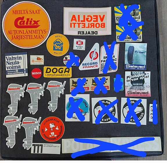 Auto/moottoriaiheiset tarrat 1980- luvulta