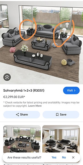 Nahkainen sohvapöytä /sivu pöytä