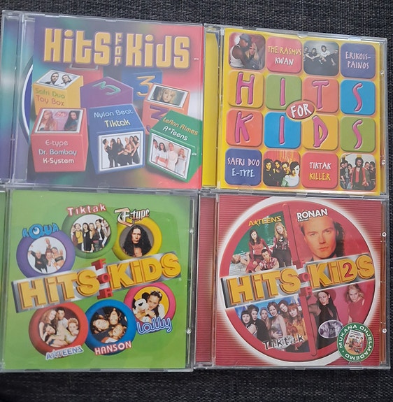 4 kpl Hits for kids cd levyjä