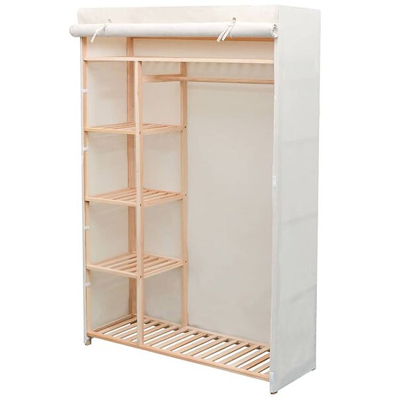 vidaXL Vaatekaappi kangas ja mänty 110x40x170 cm(sku42976