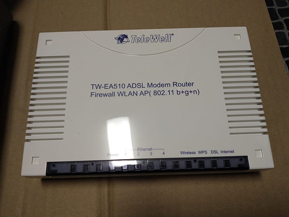 TeleWell TW-EA510v3(c) modeemi wlan tukiasemalla