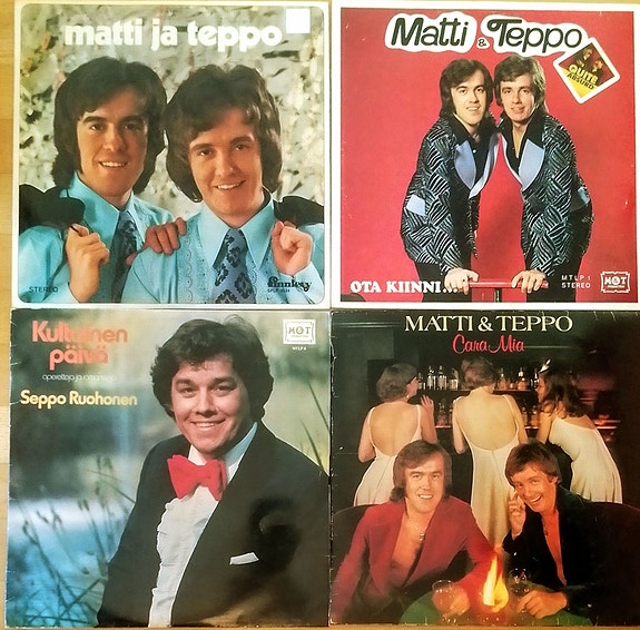 LP:t, kirja Matti & Teppo (nimmarit) & Seppo