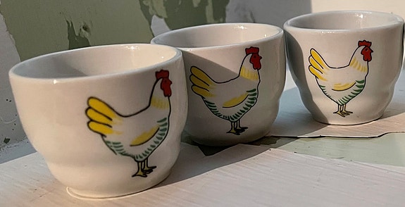 Arabia kana munakuppi setti 3kpl Munakupit Made in Finland