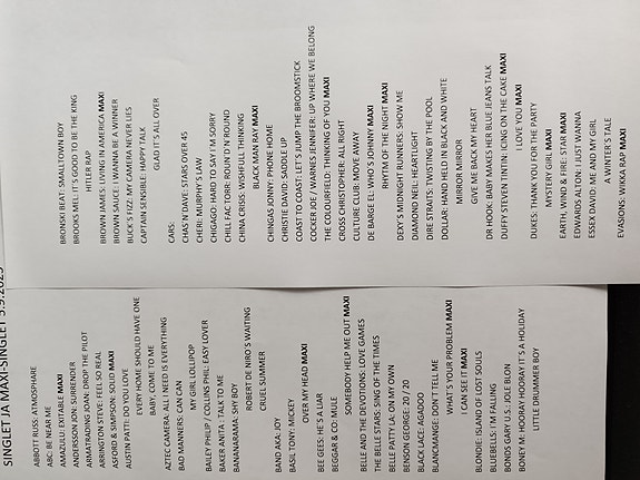 Vinyyli Single- ja Maxi single levyjä