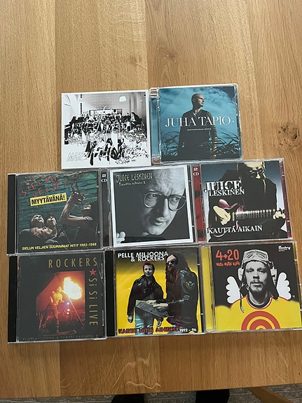 Pelle Miljoona/Juice Leskinen cd levyjä ym.