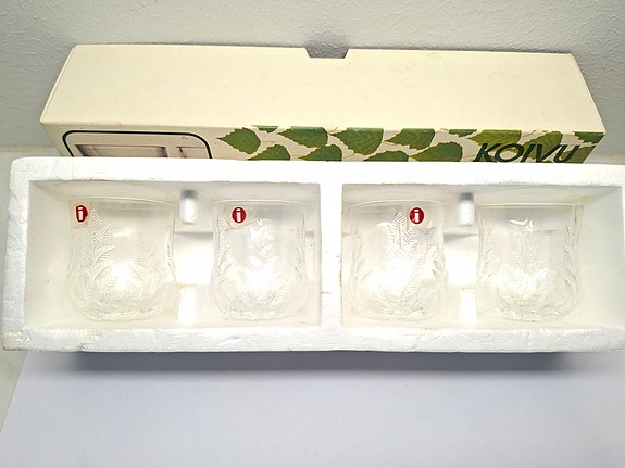 Jorma Vennola Koivu snapsilasit 5 cl 4 kpl Iittala