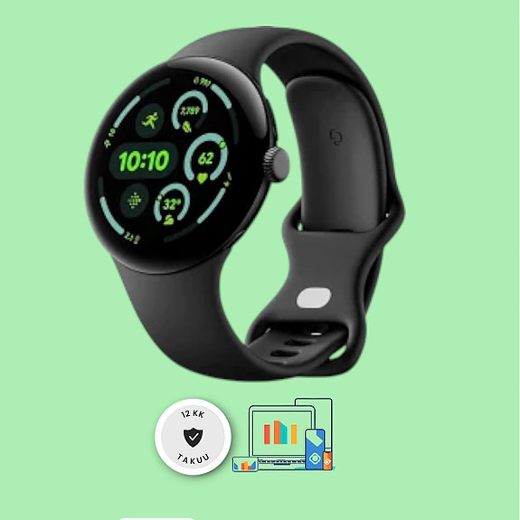 Google Pixel Watch 3 LTE | 45mm | Erinomainen | Musta |
