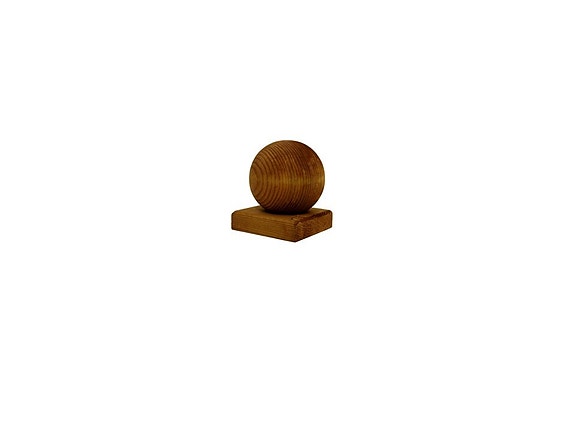 Tolpanhattu Pallo K12 70x70x80 mm, 3 eri väriä - Ruskea