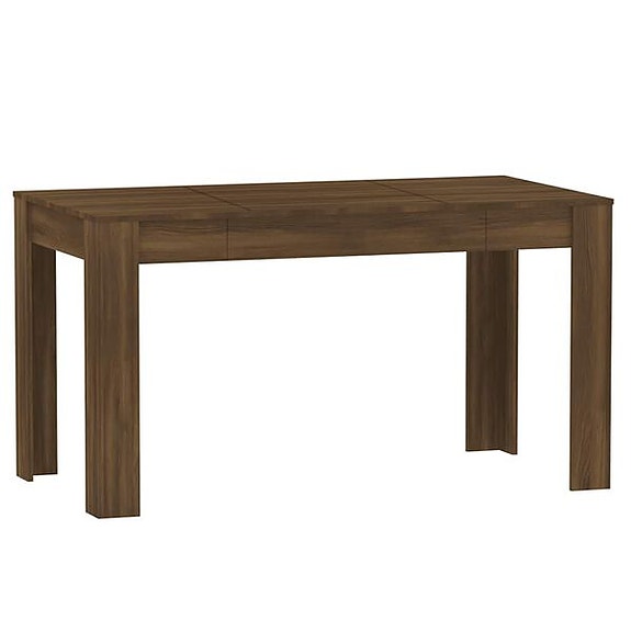 vidaXL Ruokapöytä ruskea tammi 140x74,5x76 cm tekninen puu(sku815200