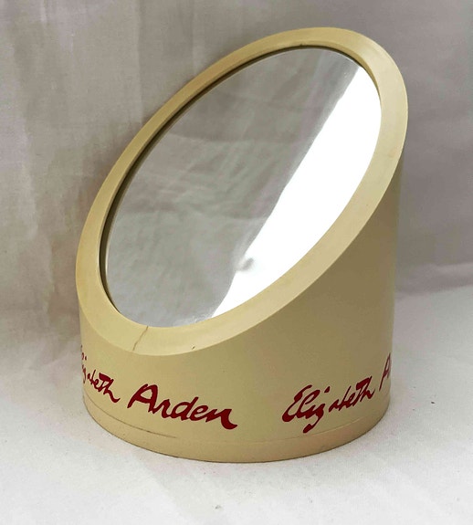 VINTAGE 70-luvun peili Elizabeth Arden pöytäpeili meikkipeili huulipuna retro