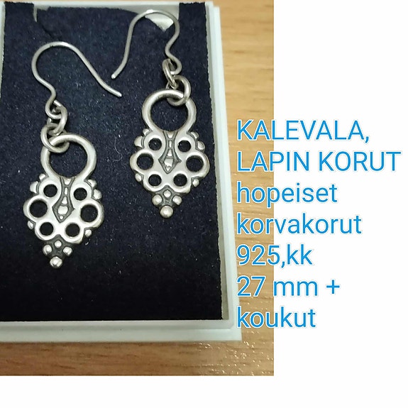 KALEVALA, LAPIN KORUT, hopeiset korvakorut