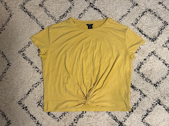 Lindex keltainen T-paita koko S