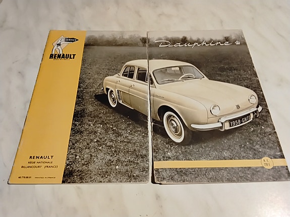 Renault Dauphine ohjekirja