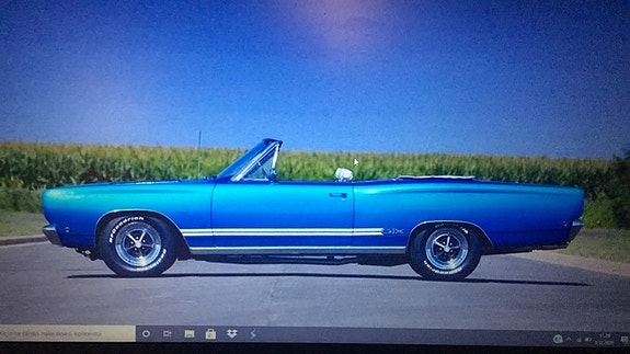 Plymouth roadrunner, satellite, gtx 1968 vm. avo autoon takaluukun kansi.