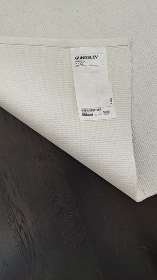 Ikea Gundslev puuvillamatto valkoinen