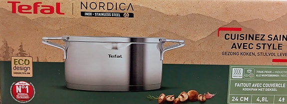Kattila kannella Tefal Nordica 4,8 litraa, ø 24 cm
