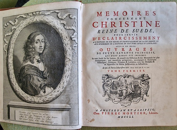Kuningatar Kristiina, neliosainen juhlakirja vuodelta 1760