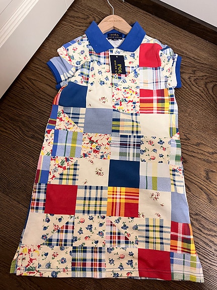 Ralph Lauren Kirjava lasten mekko 116 cm tytöille