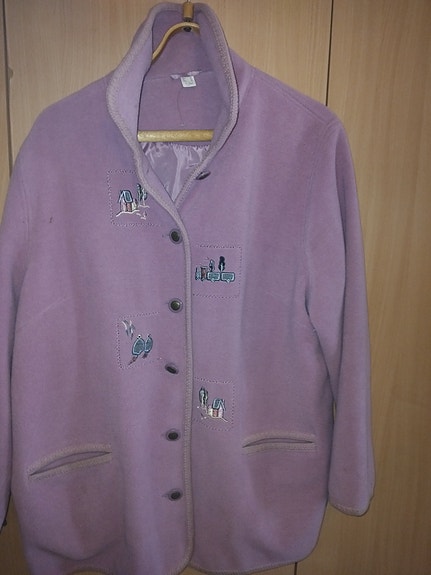 Naisten violetti pitkä takki koko 5XL
