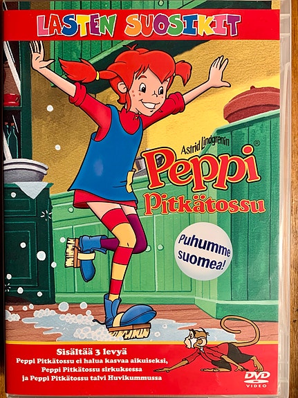 Peppi Pitkätossu piirretyt 3 x DVD boksi
