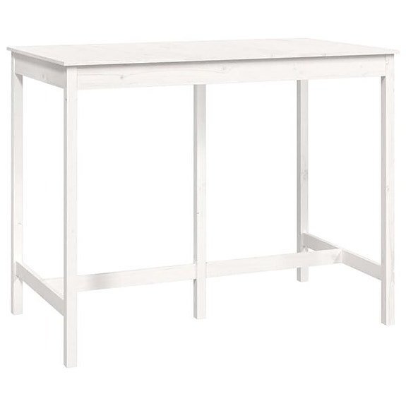 vidaXL Baaripöytä valkoinen 140x80x110 cm täysi mänty(sku822158