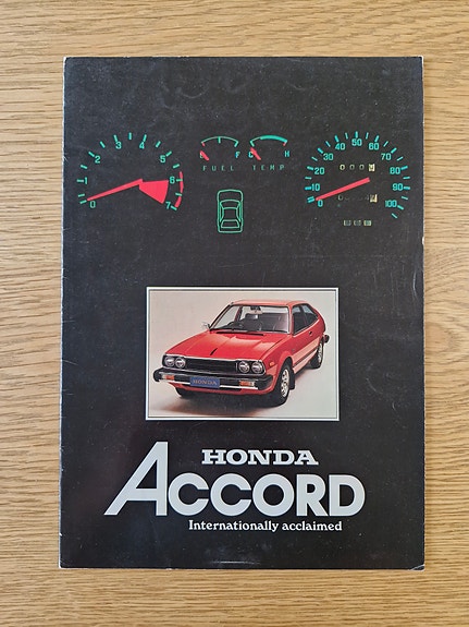 Honda Accord -esite Englannista