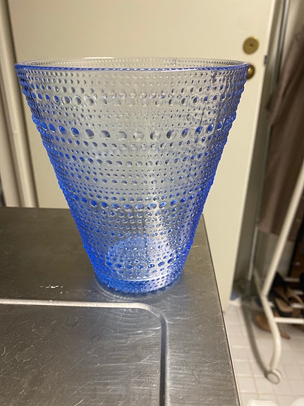 Iittala Kastehelmi Maljakko Sininen