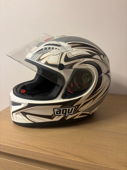 AGV Kypärä Moottoripyörä Valkoinen Musta Kuvioitu