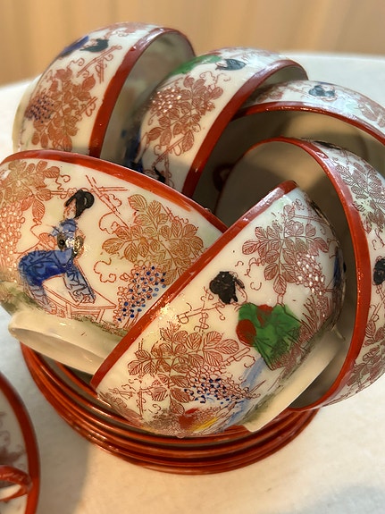Japanilainen Vintage Posliini Teesetti