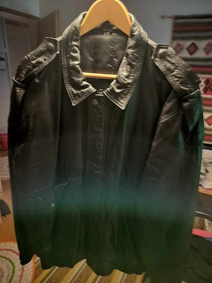 Miesten musta Vintage nahkatakki