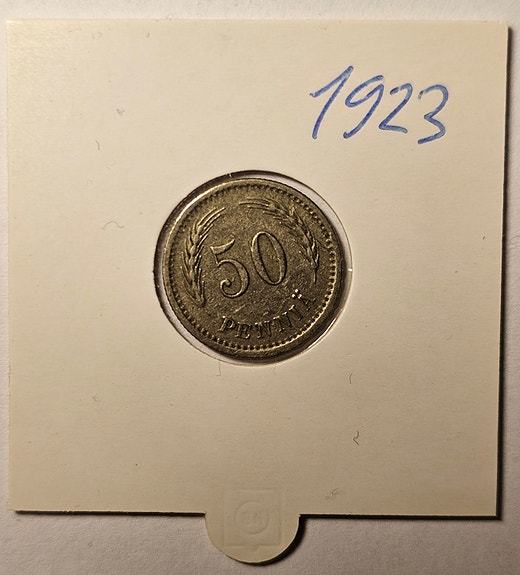 50 penniä vuodelta 1923