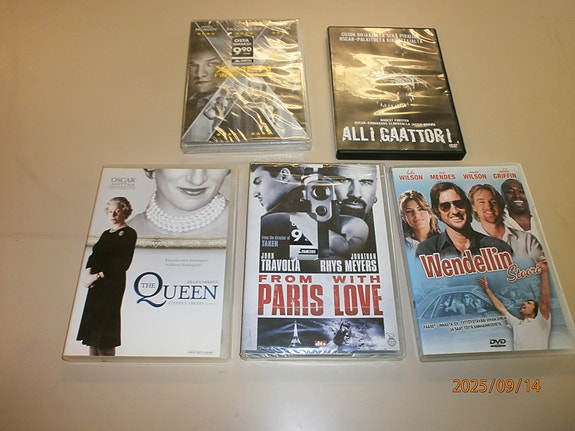 6 kpl , DVD Queen, From Paris with Love, Wendellin Stoori, Alligaattori, X-men