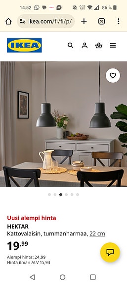 Ikea Hektar valaisimet