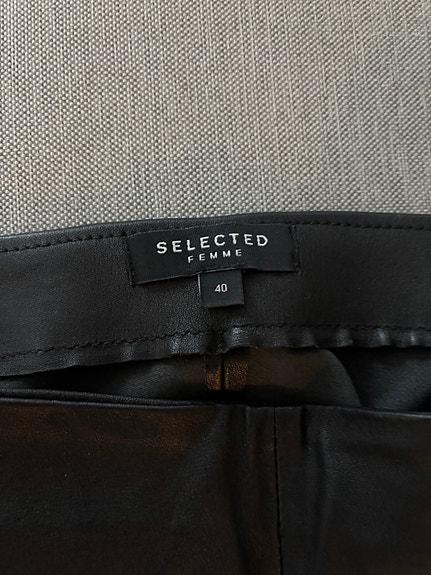 Selected Femme nahkahousut mustat 40
