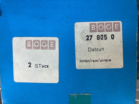 Datsun 100A/AF2/Cherry N10 Takaiskarit Boge 70-82