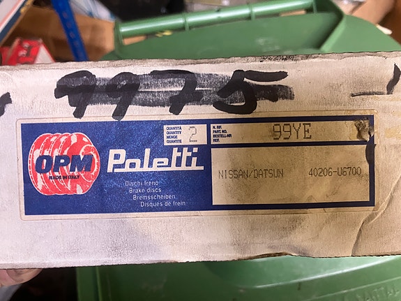 Datsun Sunny B310 Etujarrulevyt 245mm 78-82