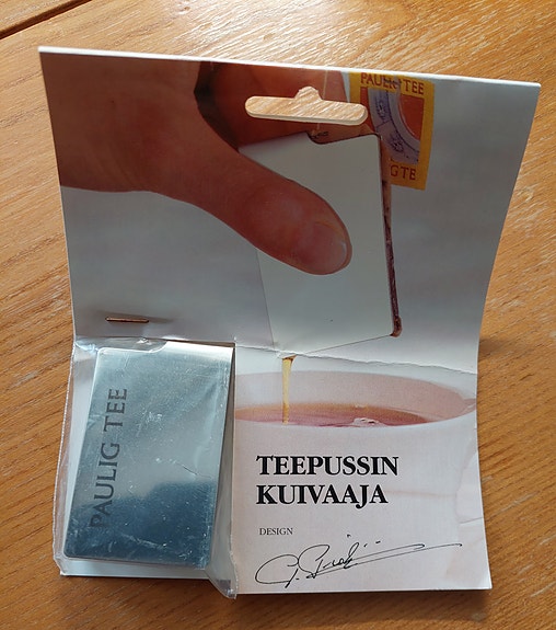 Teepussin kuivaaja, Paulig, design Pekka Piekäinen, vintage